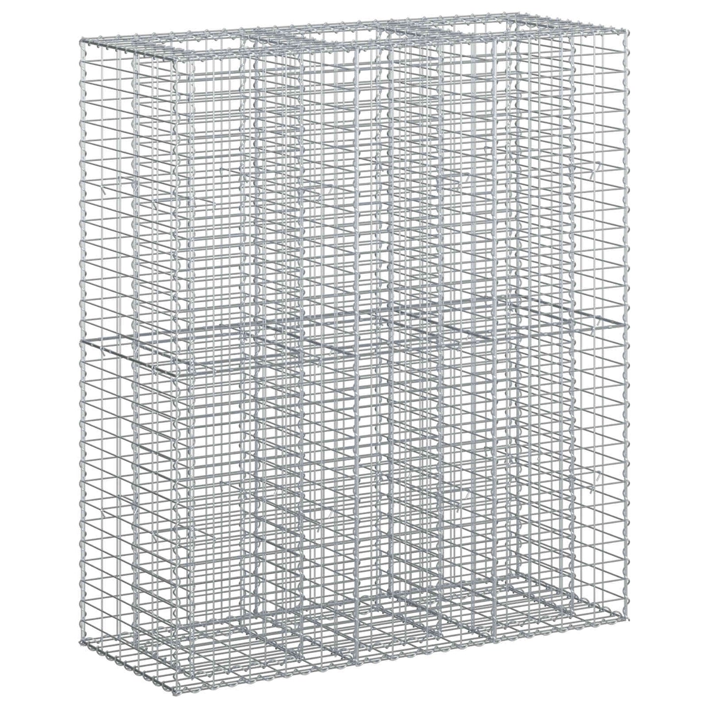 Gabion Raised Bed 2 pcs Silver 130 x 50 x 150 cm