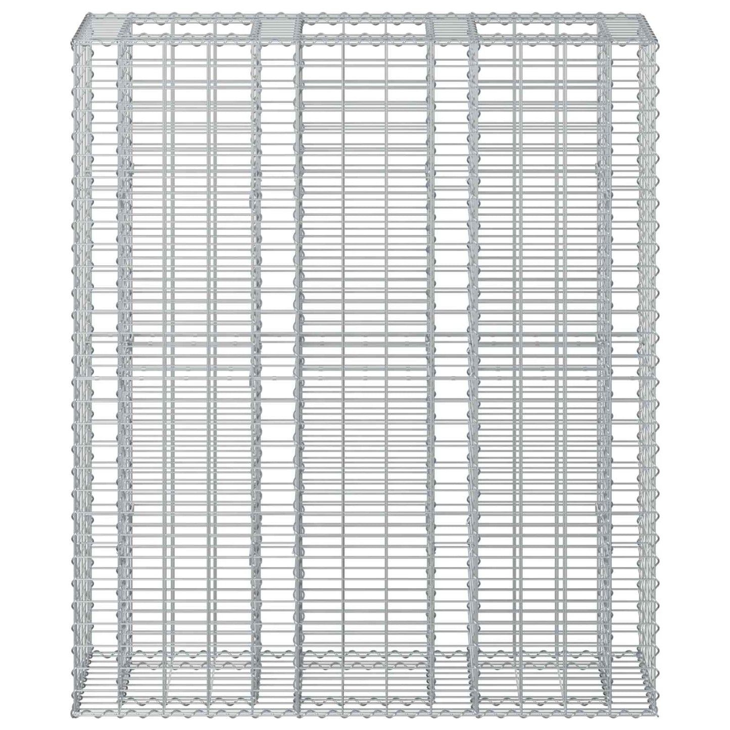 Gabion Raised Bed 2 pcs Silver 130 x 50 x 150 cm