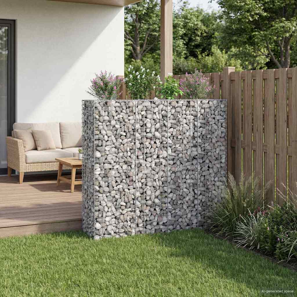 Gabion Raised Bed 2 pcs Silver 170 x 50 x 150 cm