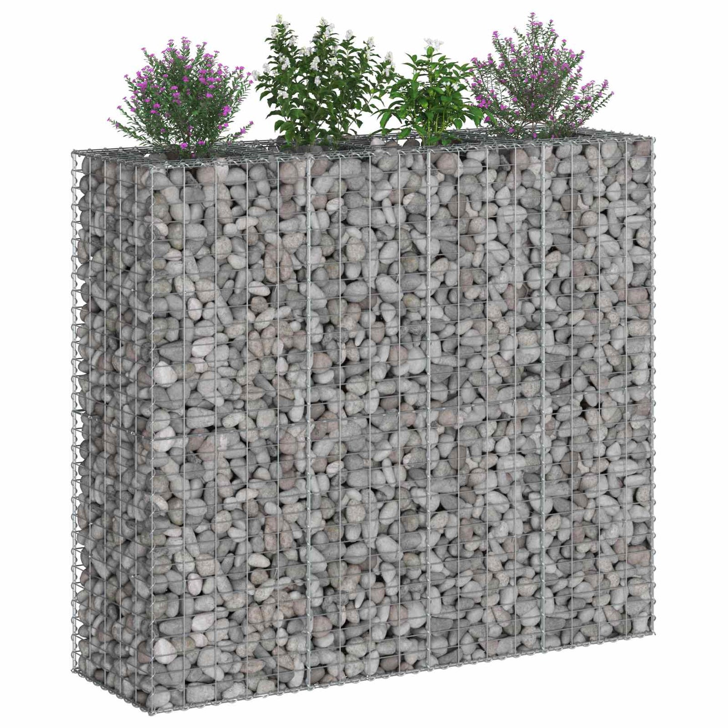 Gabion Raised Bed 2 pcs Silver 170 x 50 x 150 cm