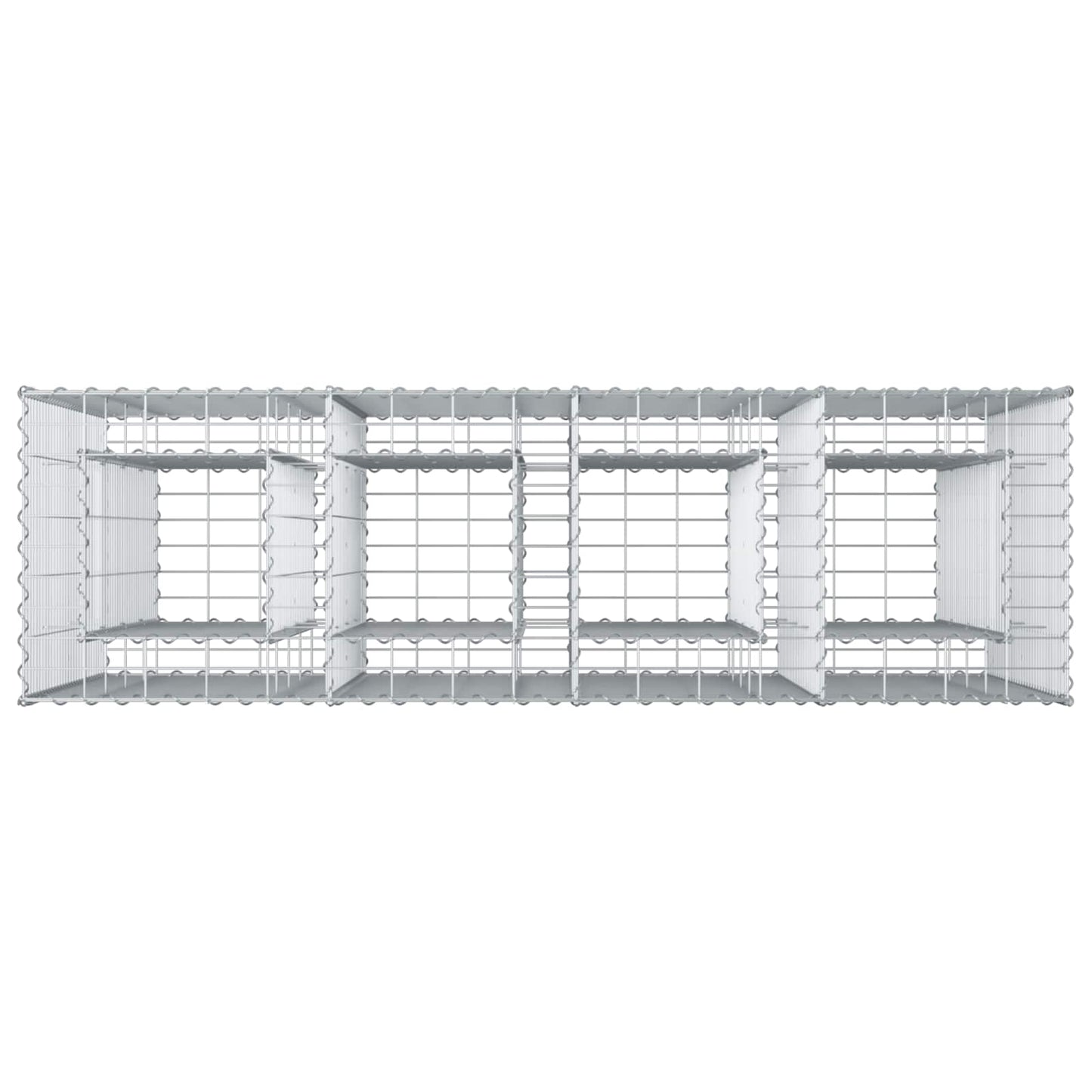 Gabion Raised Bed 2 pcs Silver 170 x 50 x 150 cm