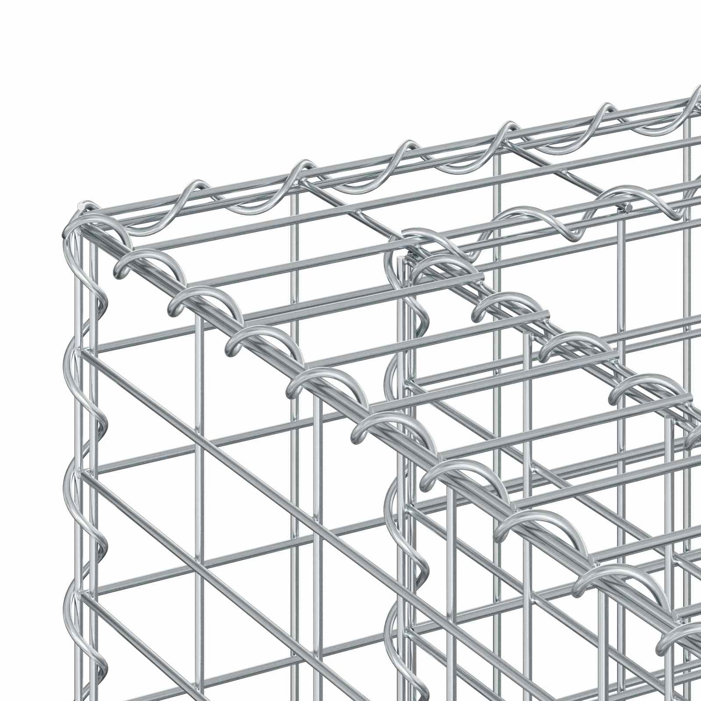 Gabion Raised Bed 3 pcs Silver 250 x 50 x 150 cm