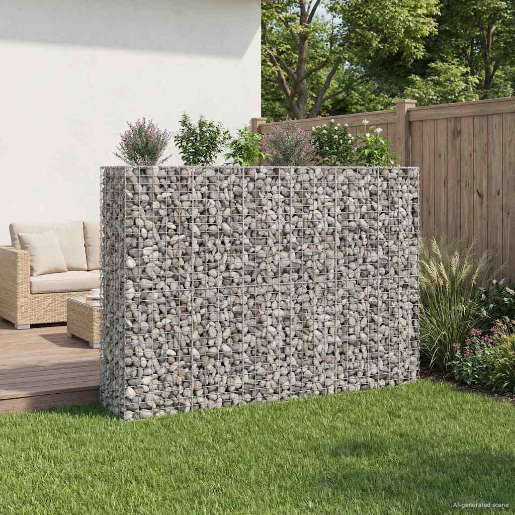 Gabion Raised Bed 3 pcs Silver 250 x 50 x 150 cm