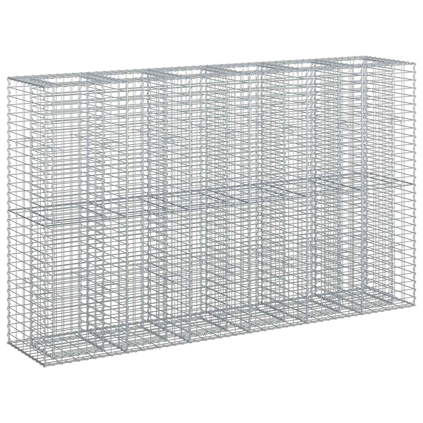 Gabion Raised Bed 3 pcs Silver 250 x 50 x 150 cm