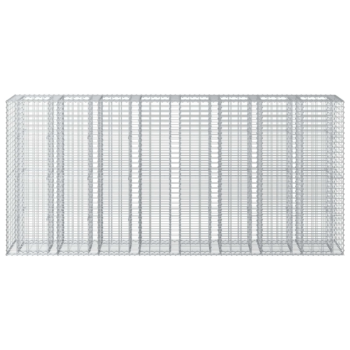 Gabion Raised Bed 4 pcs Silver 330 x 50 x 150 cm