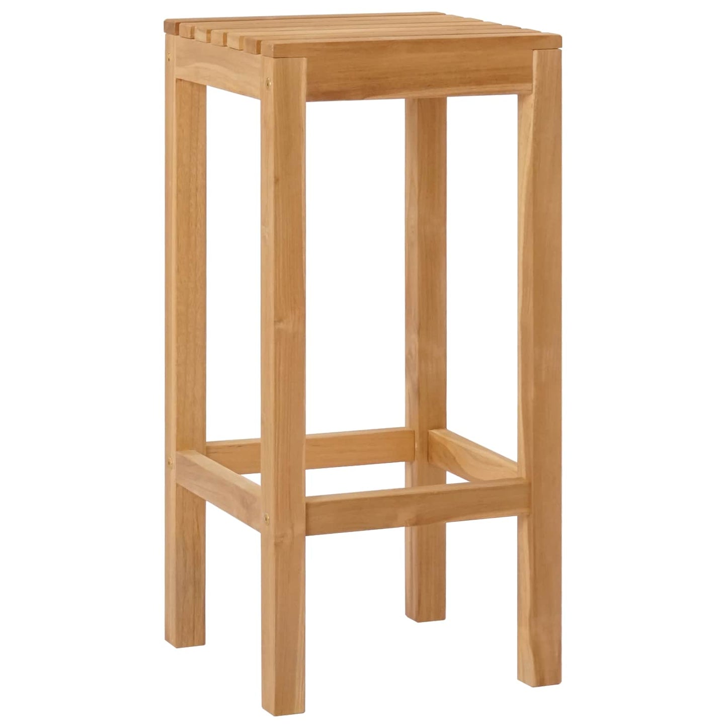 Bar Stool 4 pcs Brown Solid Teak Wood