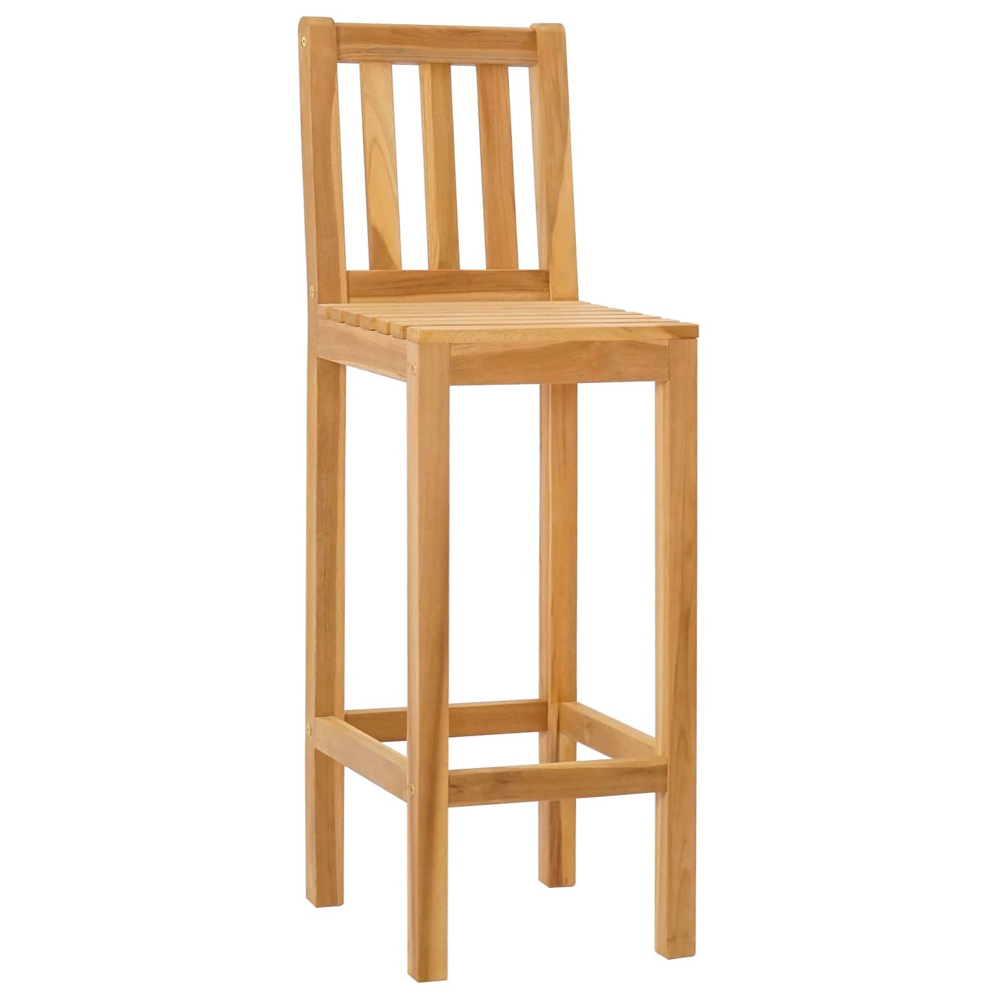 Bar Stool 2 pcs Brown Solid Teak Wood