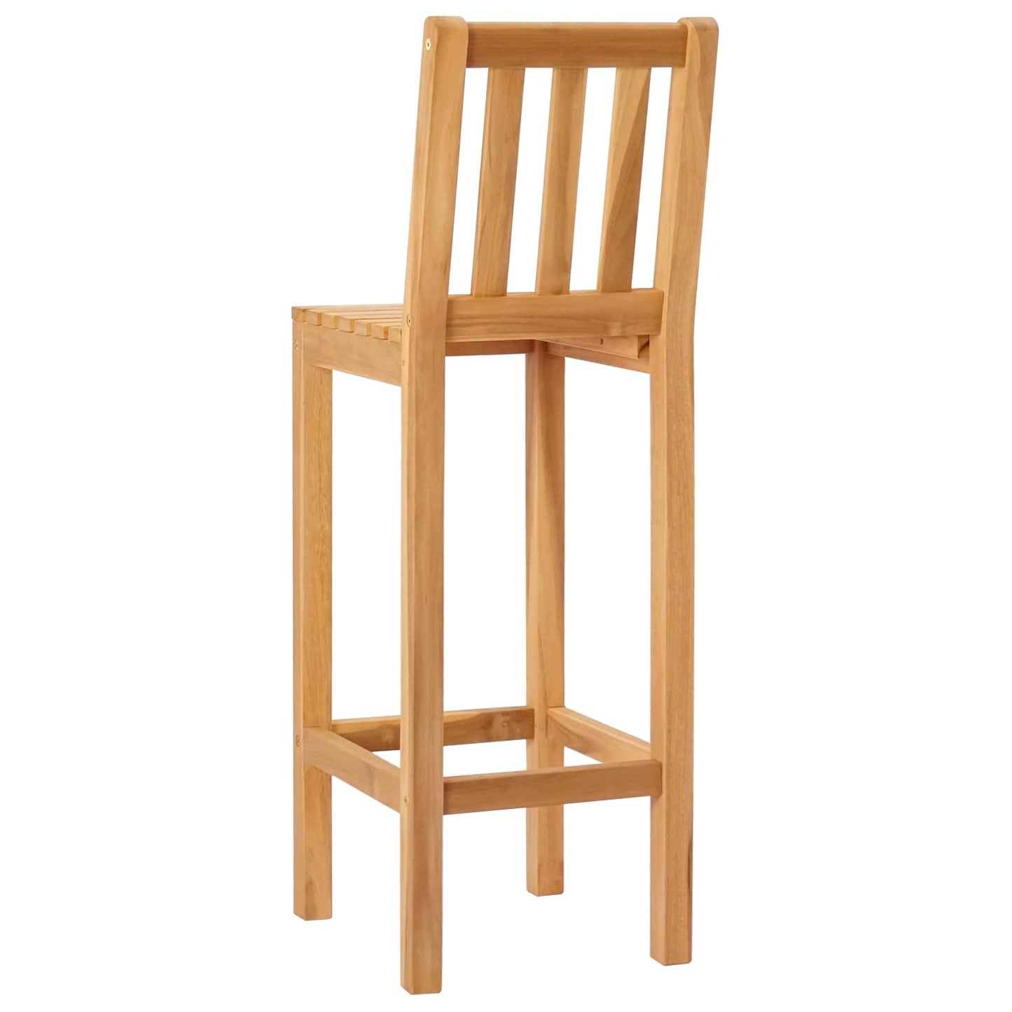 Bar Stool 2 pcs Brown Solid Teak Wood
