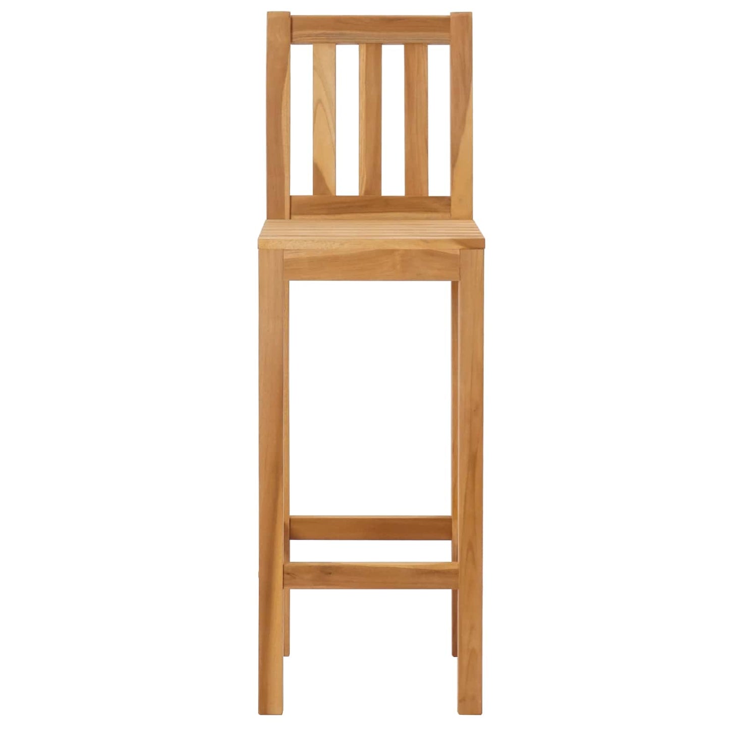 Bar Stool 2 pcs Brown Solid Teak Wood