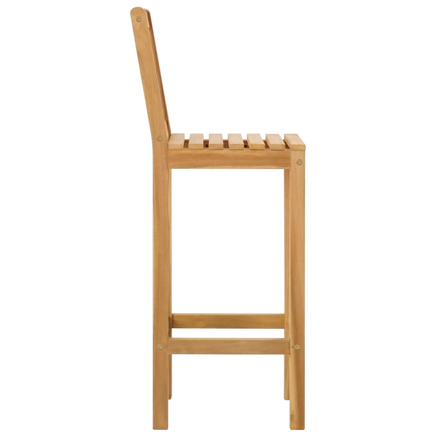 Bar Stool 2 pcs Brown Solid Teak Wood