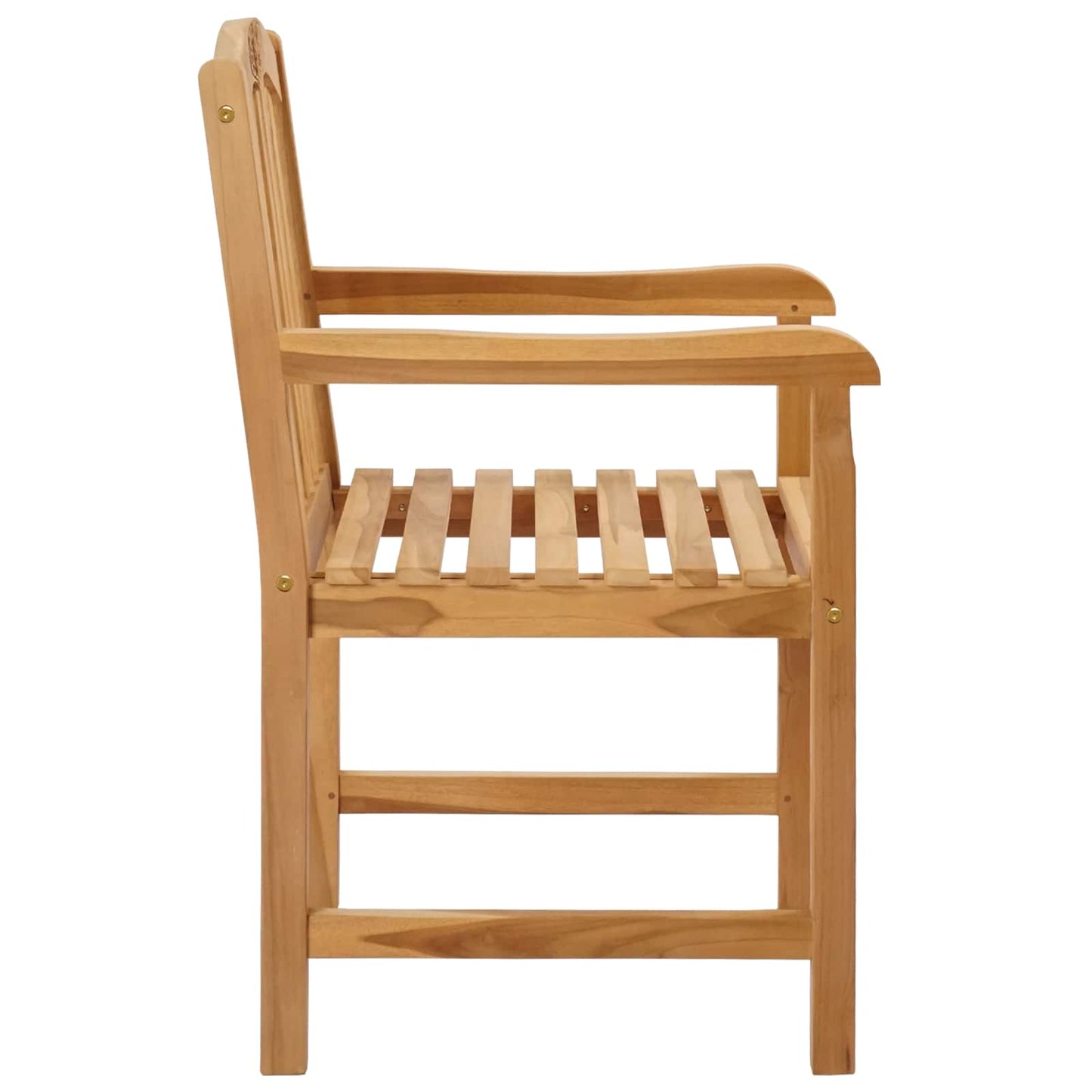 Handcarved Rose Chair 2 pcs Natural 58 x 60 x 90 cm