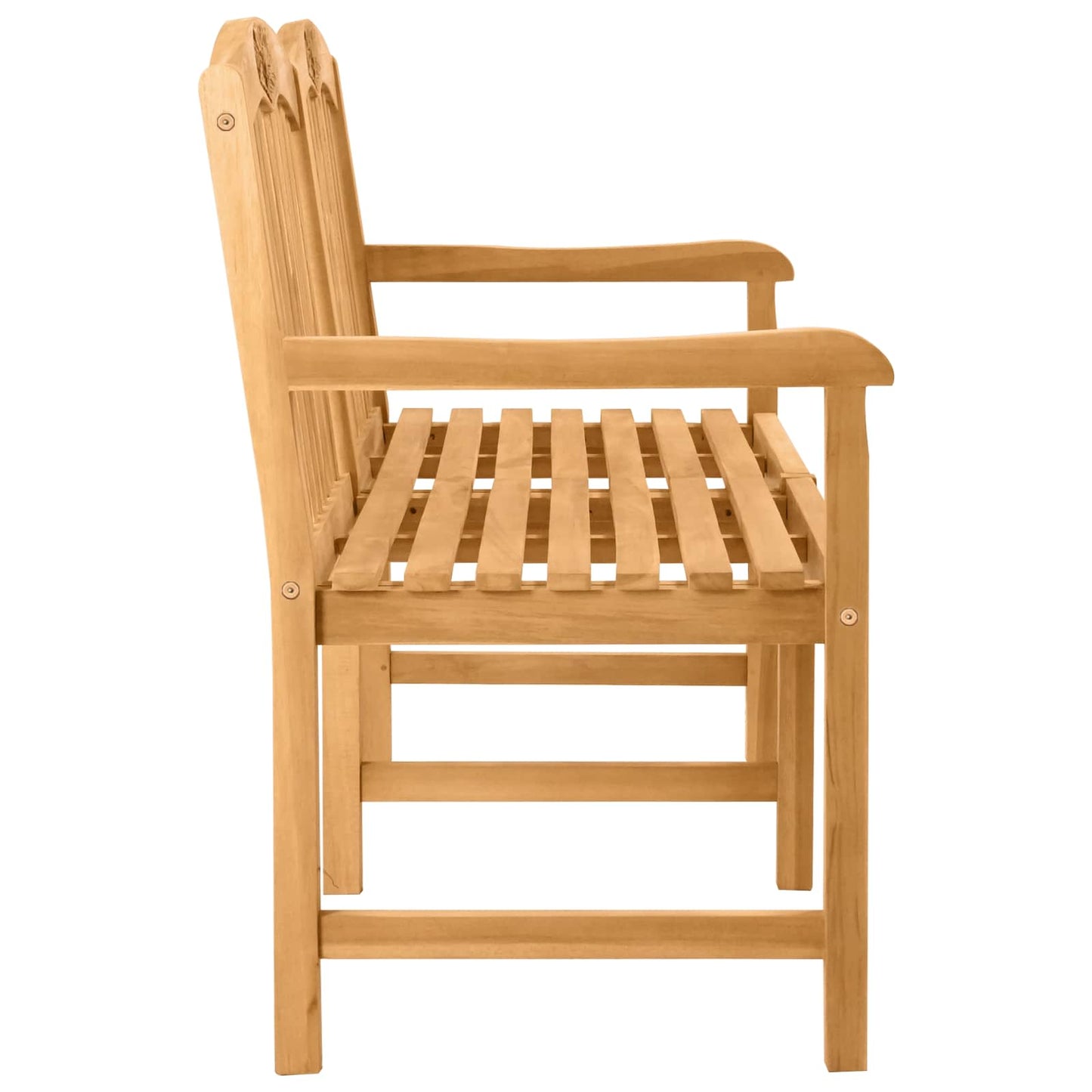 Handcarved Rose Bench Natural 179.5 x 61 x 90 cm