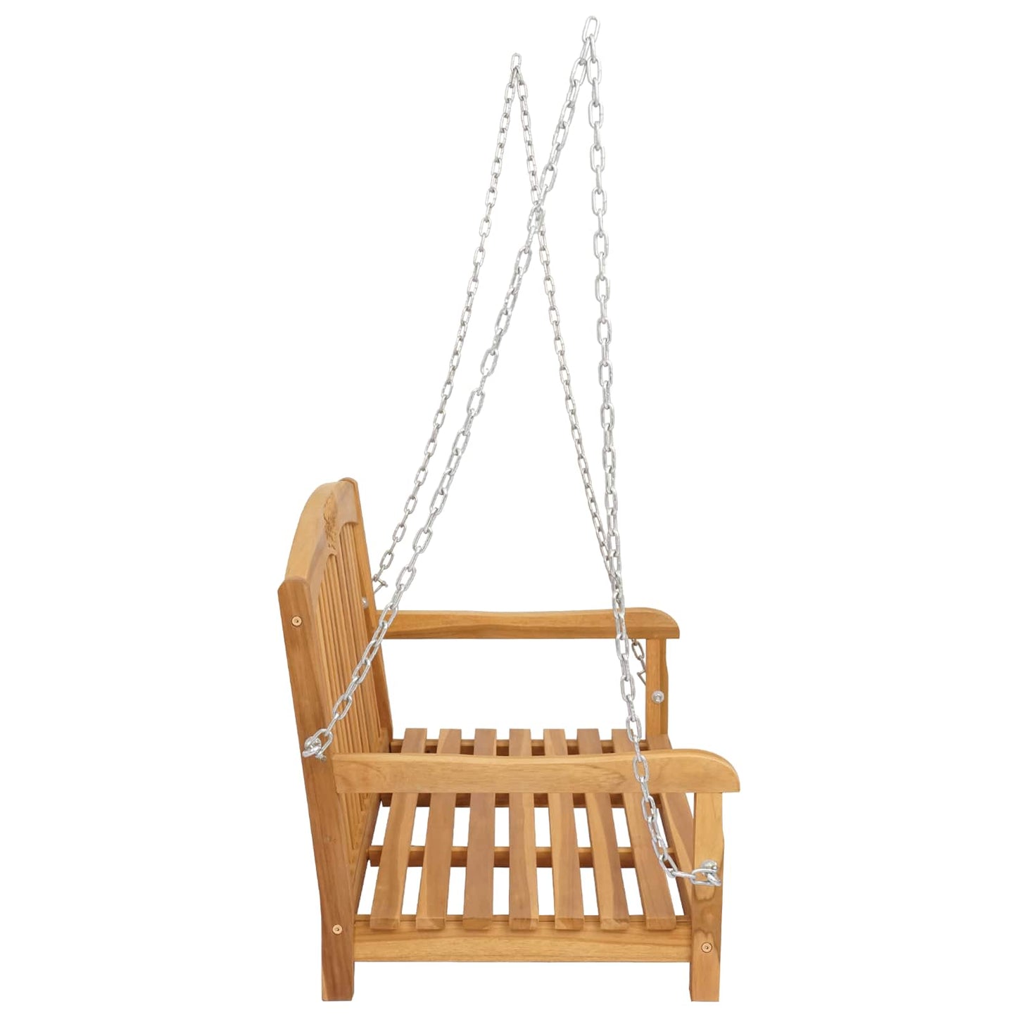 Swing Bench Natural 114 x 61 x 61.5 cm Solid Teak Wood