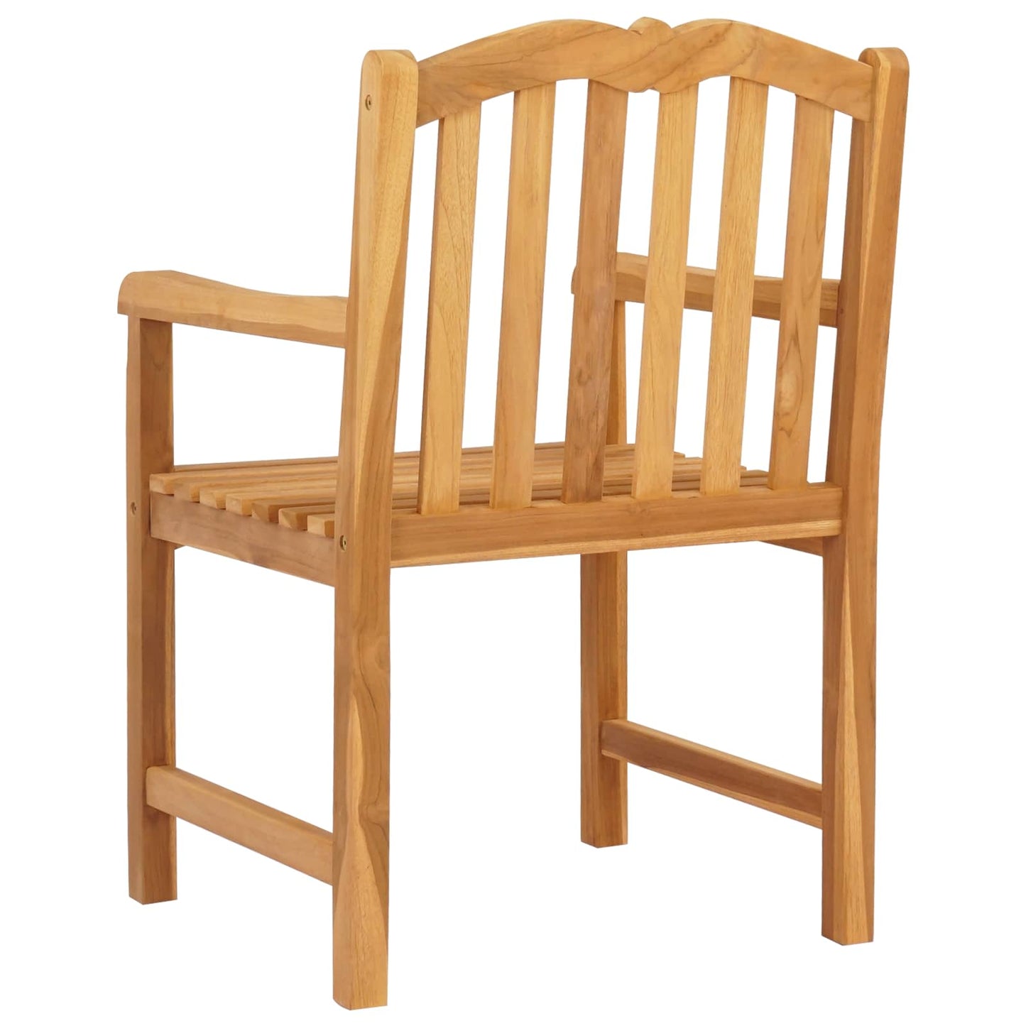 Garden Chair 2 pcs Natural 58 x 60 x 93 cm Solid Teak Wood