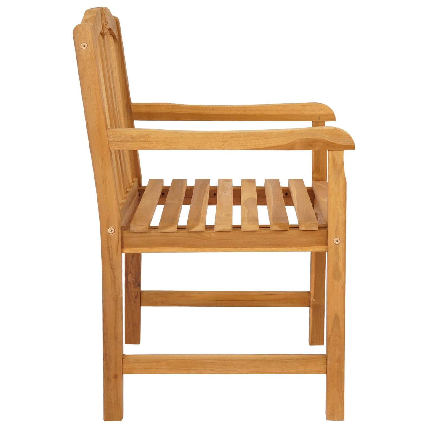Garden Chair 2 pcs Natural 58 x 60 x 93 cm Solid Teak Wood