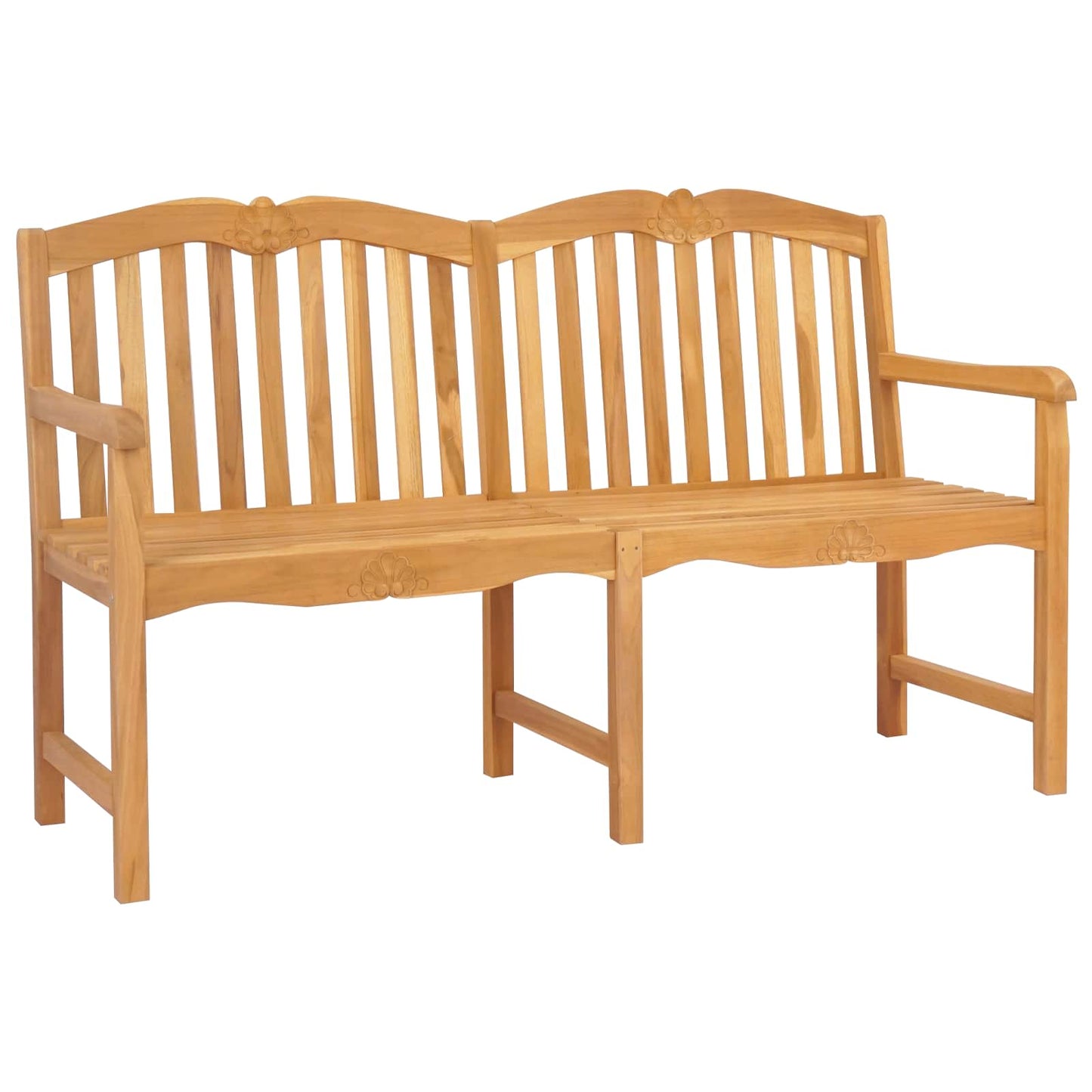 Handcarved Rose Bench Natural 150 x 60.5 x 95 cm