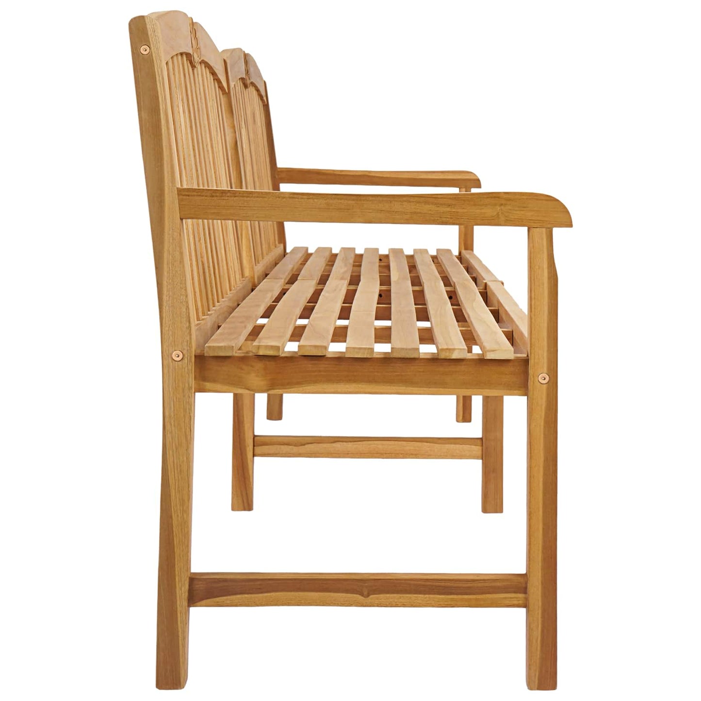 Handcarved Rose Bench Natural 228 x 61 x 94.5 cm