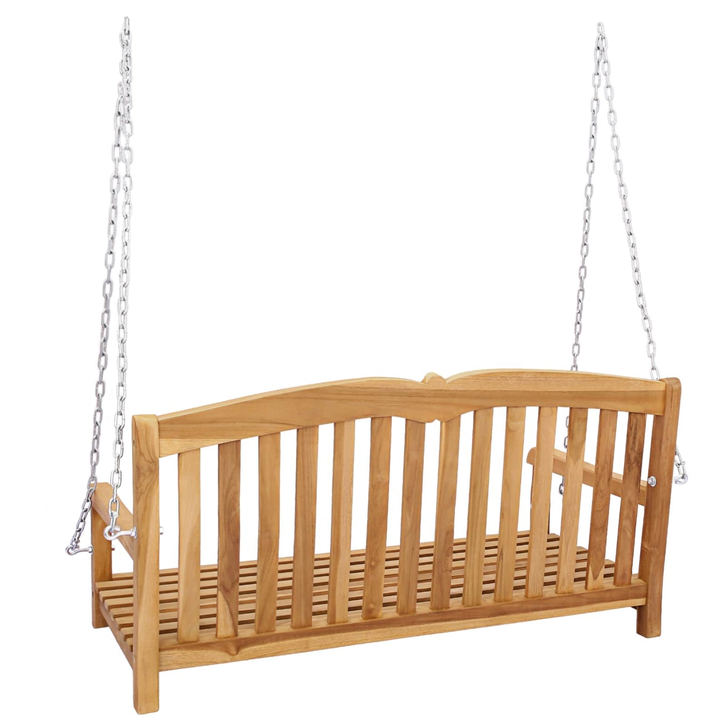 Swing Bench Natural 114 x 60 x 60.5 cm Solid Teak Wood