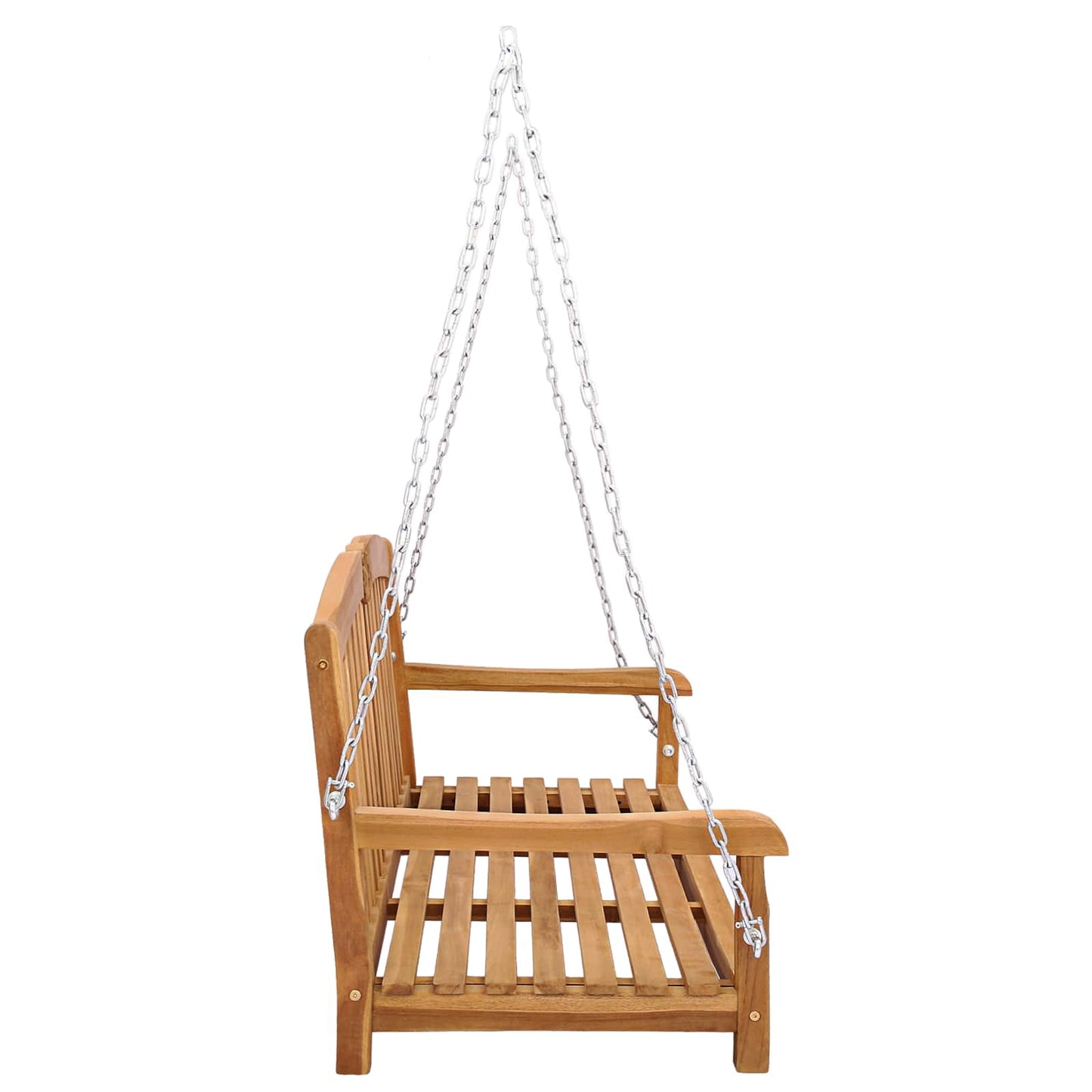 Swing Bench Natural 114 x 60 x 60.5 cm Solid Teak Wood