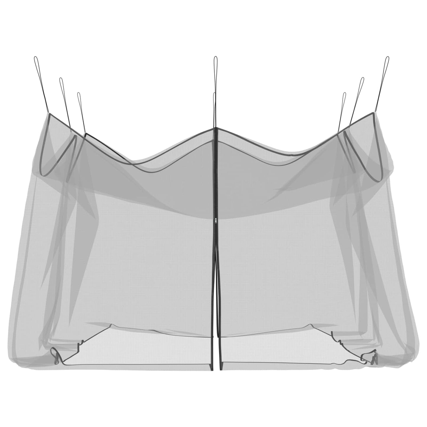 Garden Mosquito Net 156 Mesh Black 4 x 4 x 2.5 m Polyester