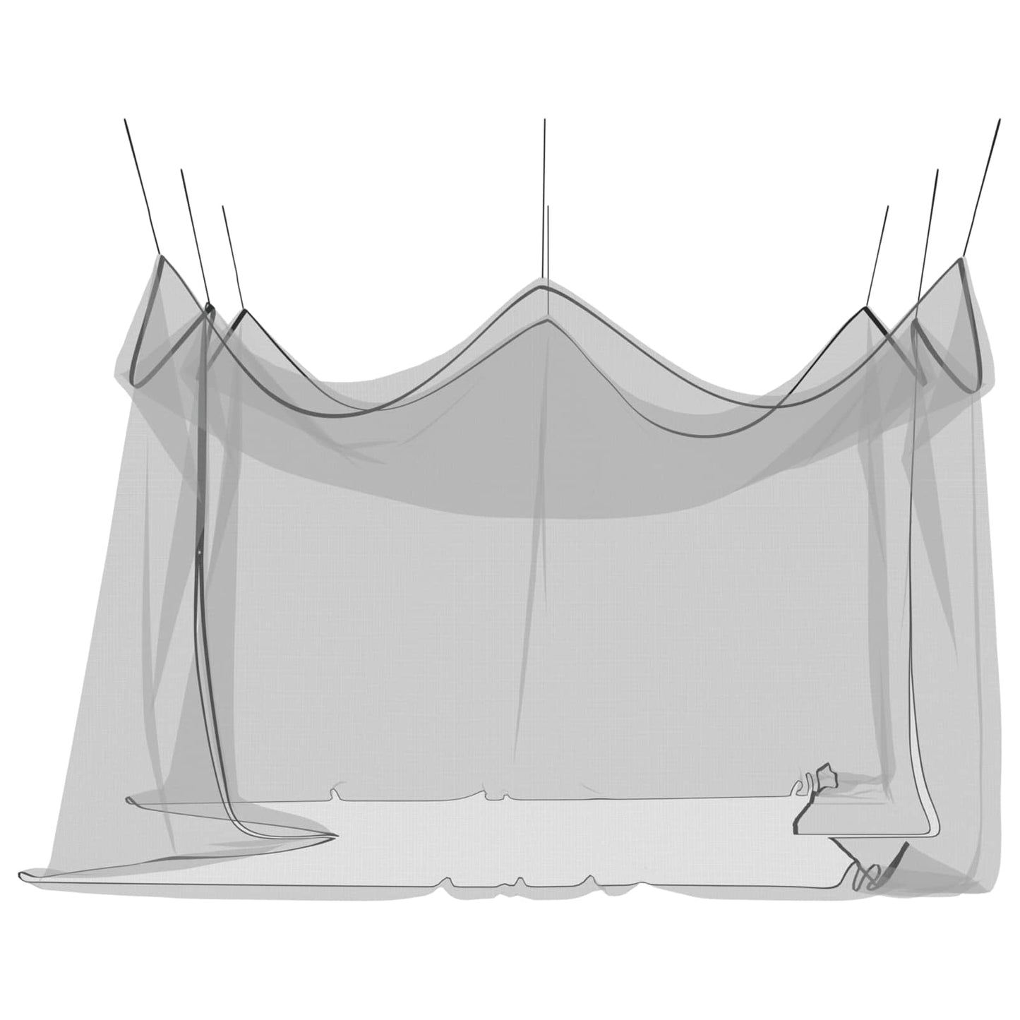 Garden Mosquito Net 156 Mesh Black 4 x 4 x 2.5 m Polyester
