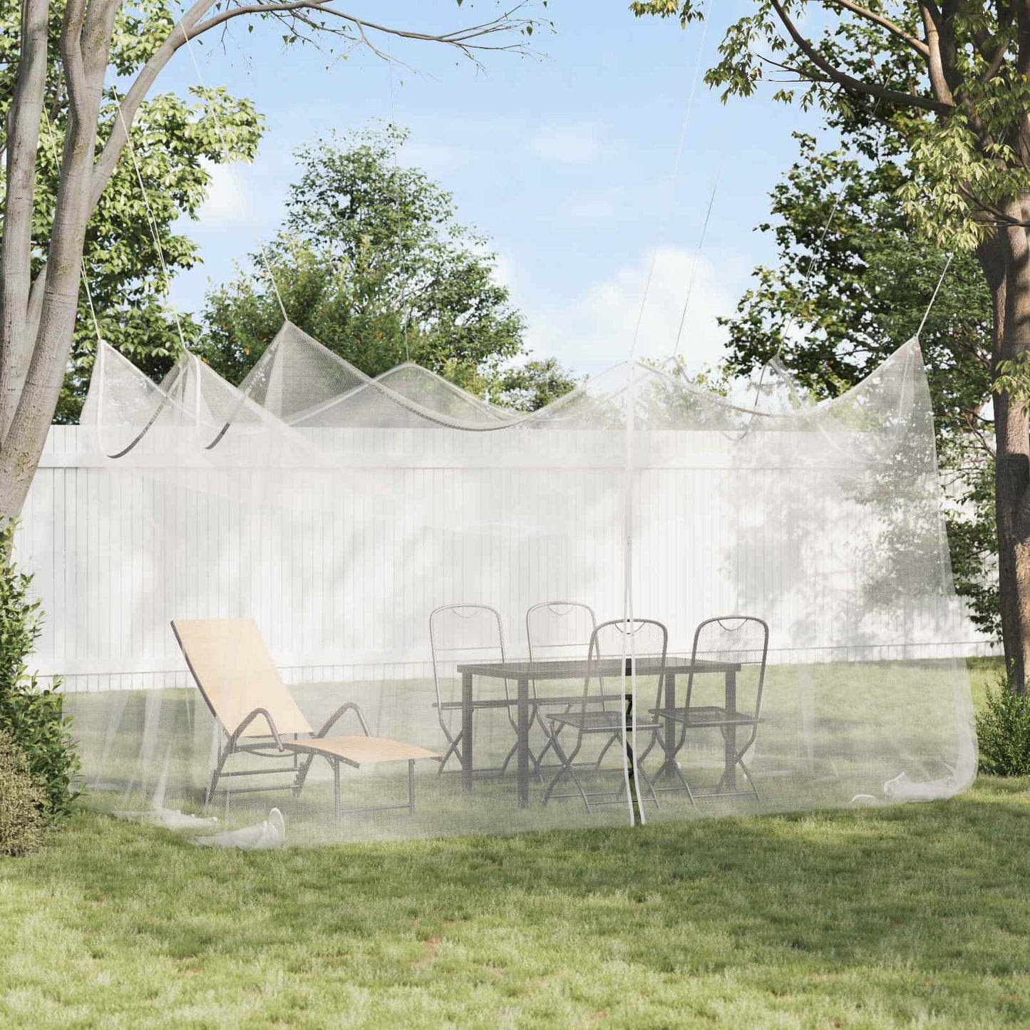 Garden Mosquito Net 156 Mesh White 3 x 4.5 x 2.5 m Polyester