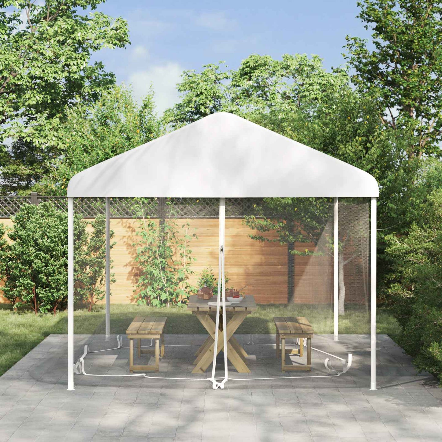 Mosquito Net for Gazebo 220 mesh White 4 x 3 x 2 cm Polyester