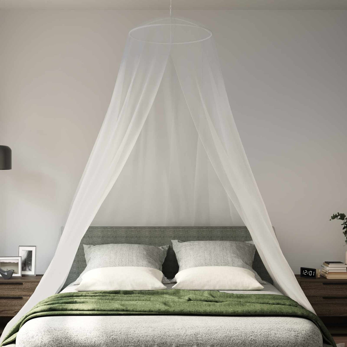Mosquito Net for Bed 3 pcs 156 mesh White Polyester