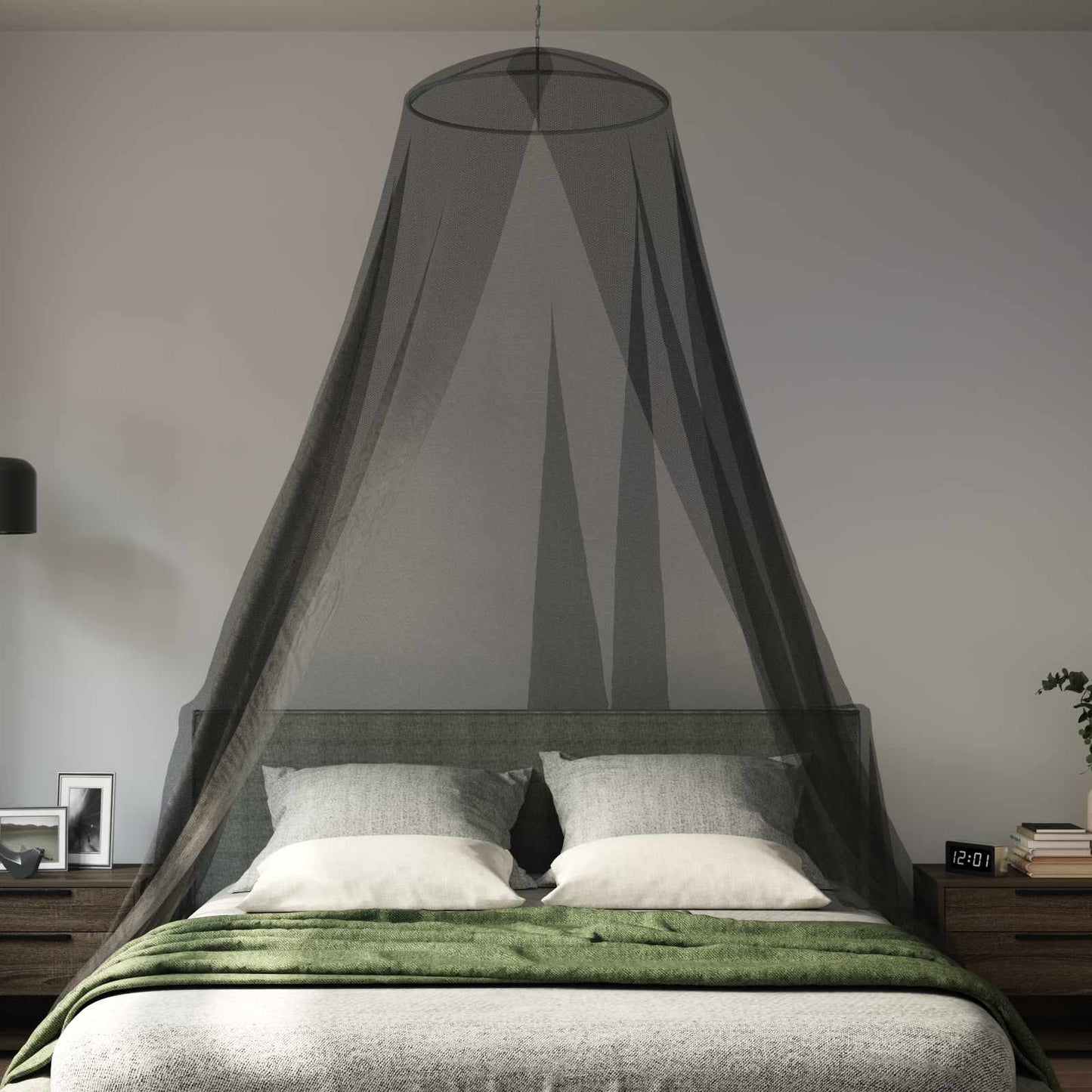Mosquito Net for Bed 156 mesh Black Polyester
