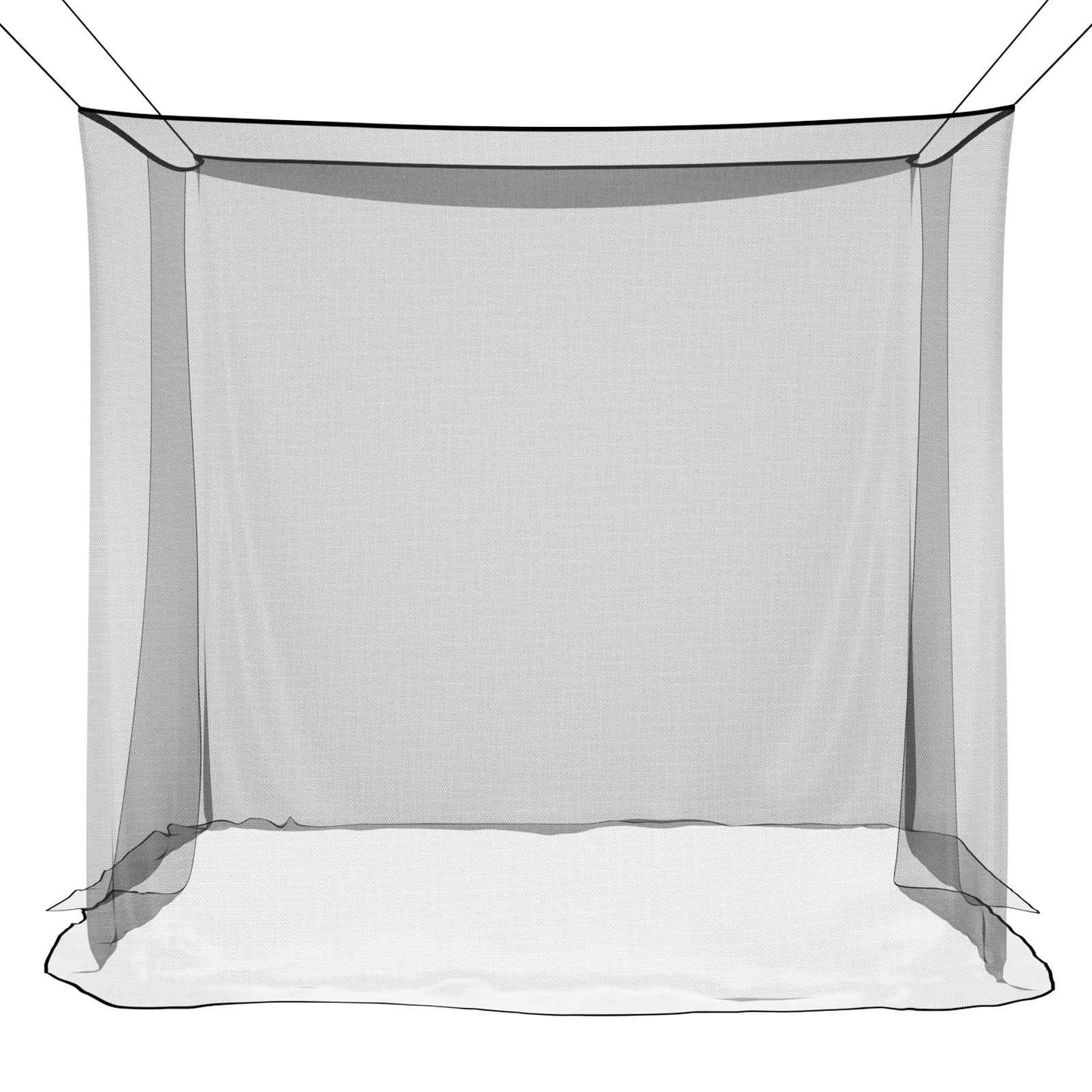 Mosquito Net for Bed 156 Mesh 3 pcs Black Polyester