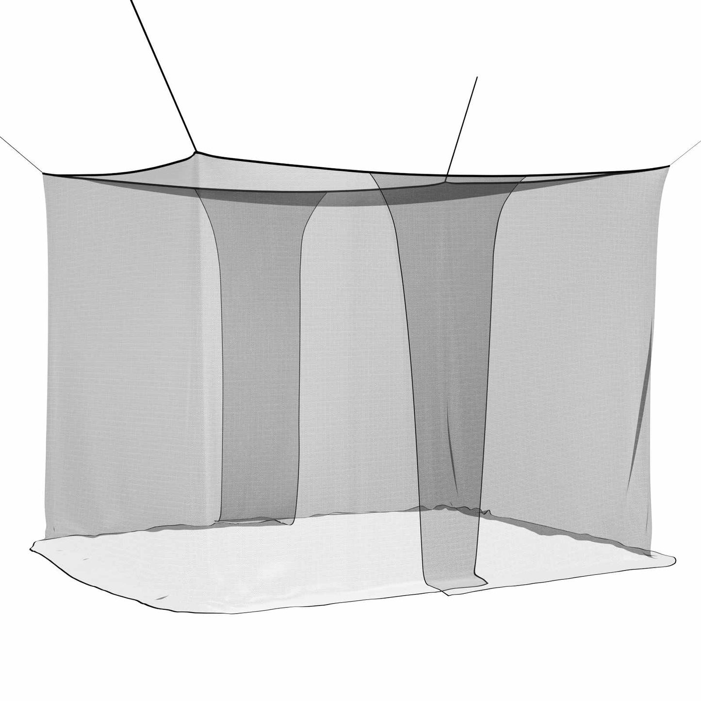 Mosquito Net for Bed 156 Mesh 3 pcs Black Polyester