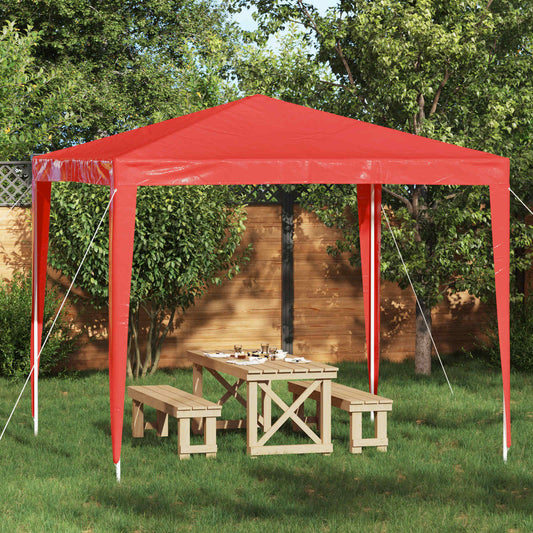 Party Tent 250 x 250 x 240 cm Red PE and Steel