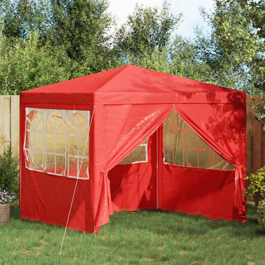 Party Tent 250 x 250 x 240 cm Red PE and Steel