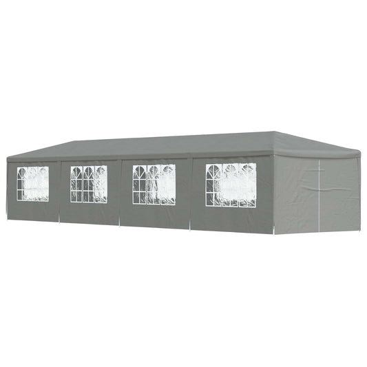Party Tent 1200 x 300 x 255 cm Light Grey PE and Steel