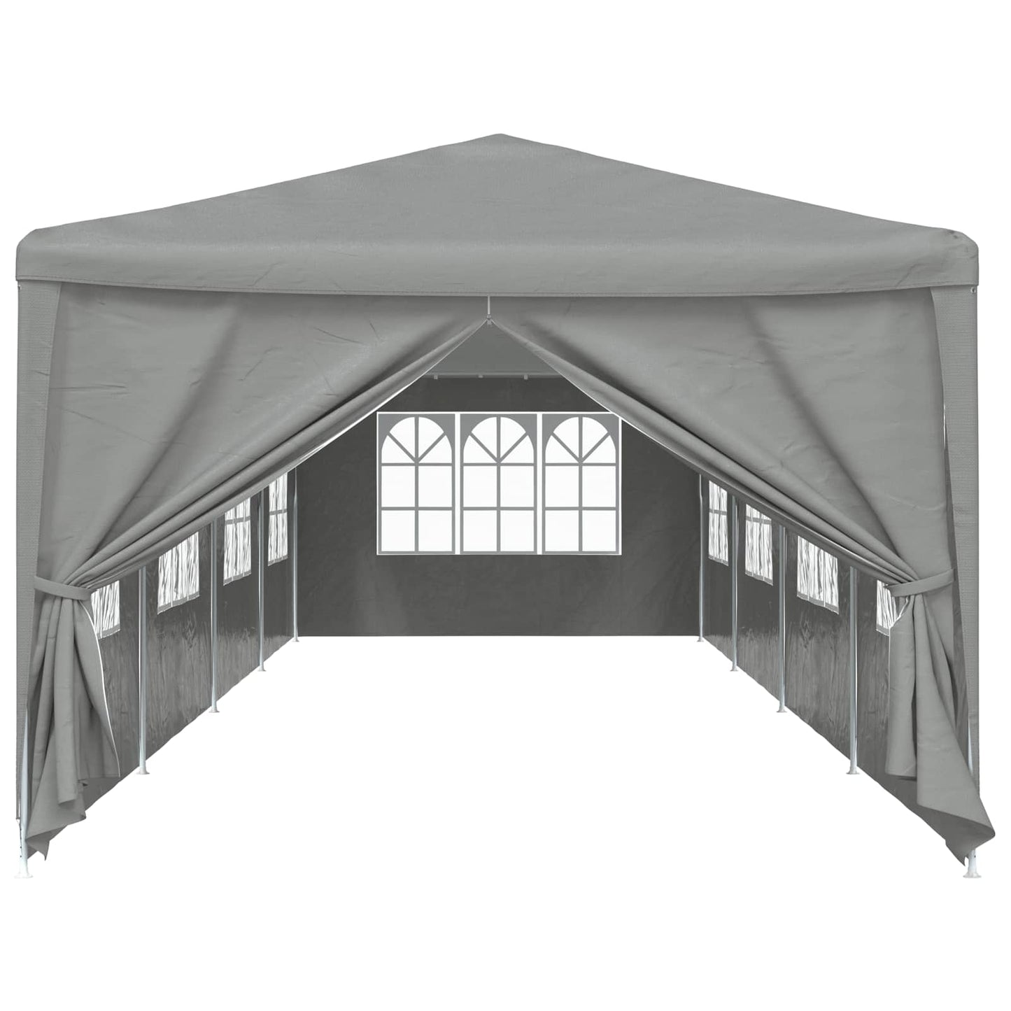 Party Tent 1200 x 300 x 255 cm Light Grey PE and Steel