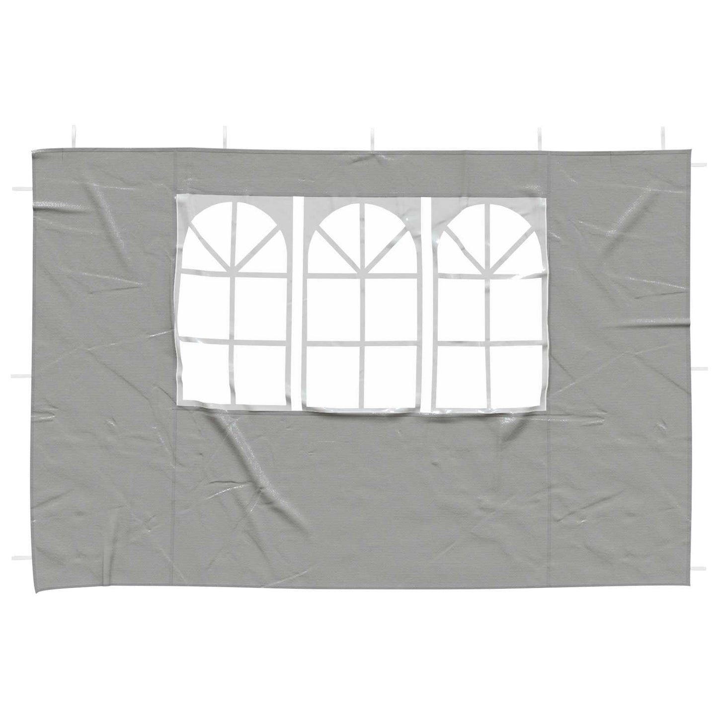 Party Tent Sidewall 2 pcs 300 x 195 cm Light Grey PE and Steel