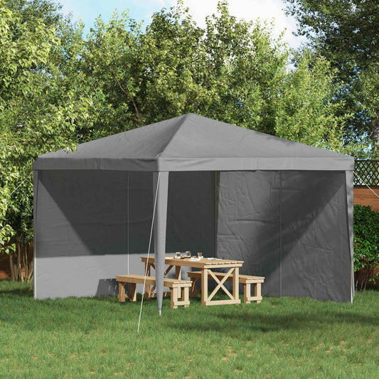 Party Tent Sidewall 2 pcs 300 x 195 cm Light Grey PE and Steel