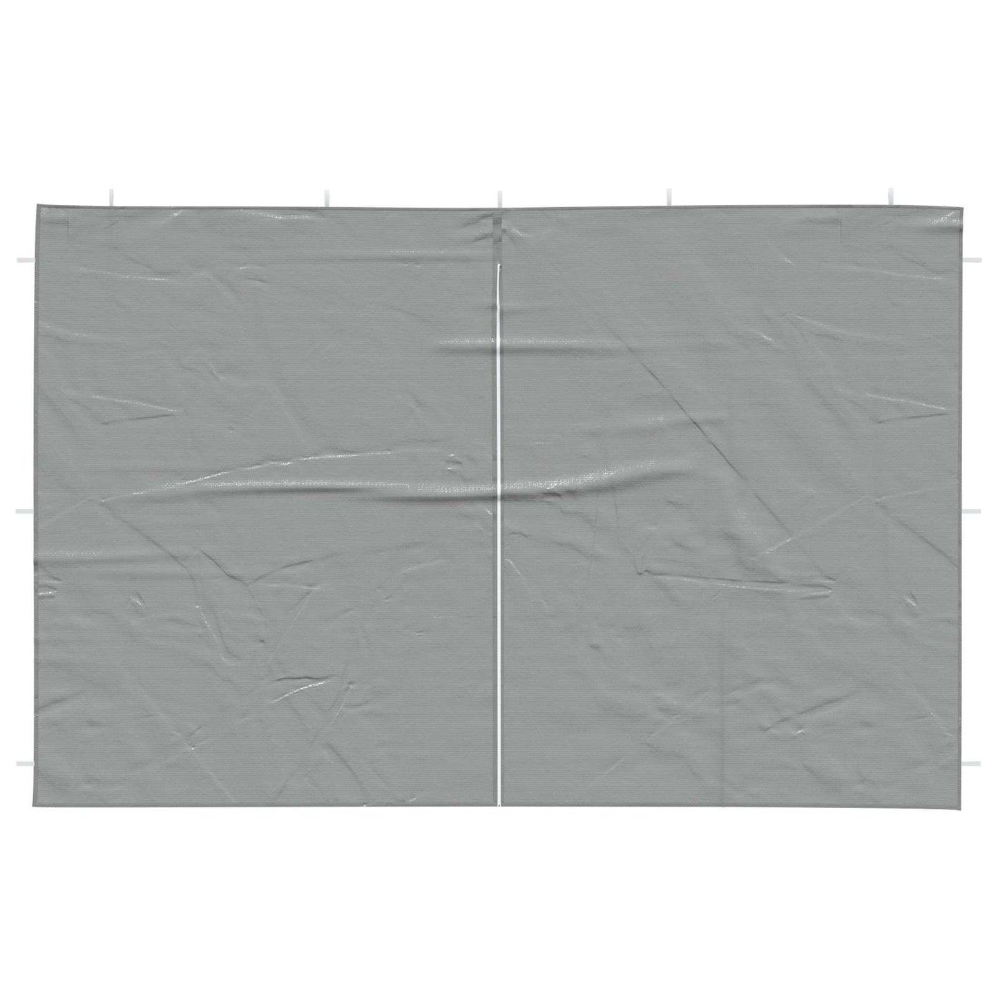 Party Tent Sidewall 2 pcs Light Grey 400 x 195 cm PE and Steel