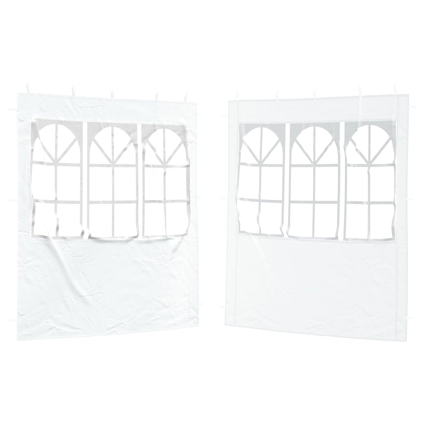 Party Tent Sidewall 2 pcs 200 x 195 cm White PE and Steel