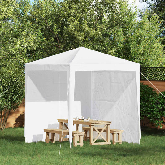 Party Tent Sidewall 2 pcs 200 x 195 cm White PE and Steel