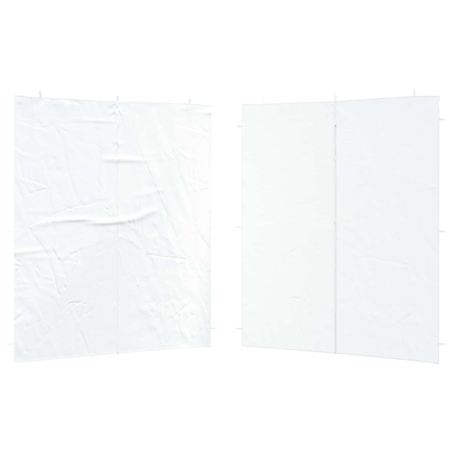 Party Tent Sidewall 2 pcs White 200 x 195 cm PE and Steel
