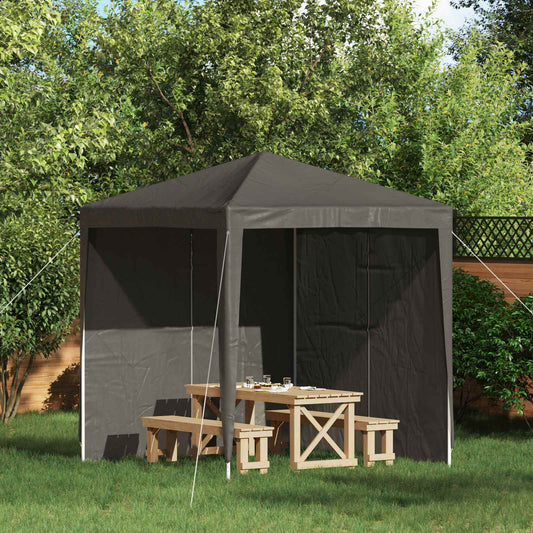 Party Tent Sidewall 2 pcs 200 x 195 cm Anthracite PE and Steel
