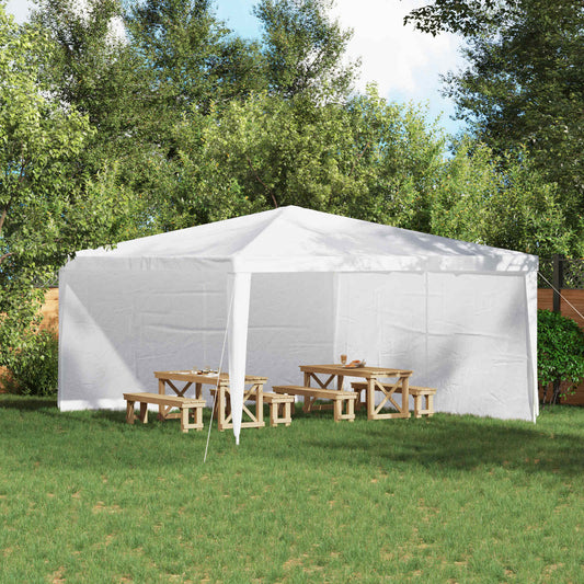 Party Tent Sidewall 2 pcs 400 x 195 cm White PE and Steel