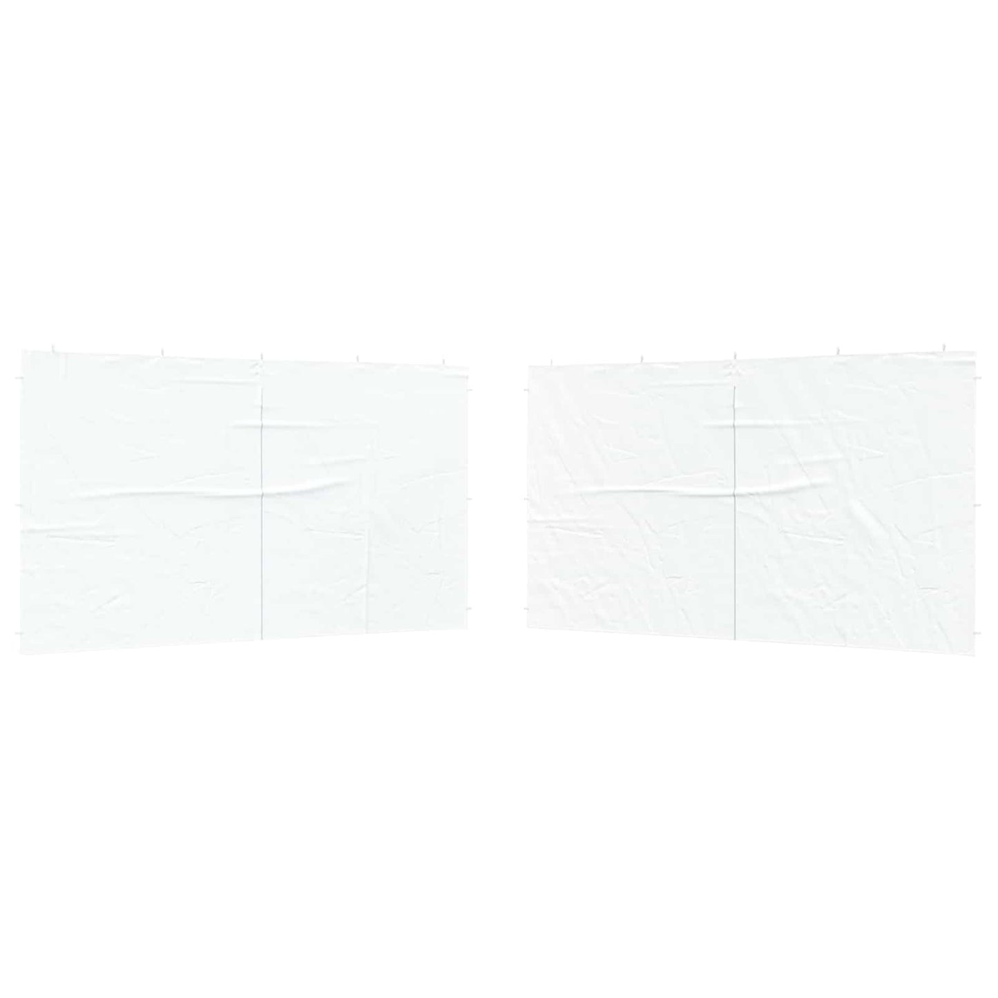 Party Tent Sidewall 2 pcs White 400 x 195 cm PE and Steel