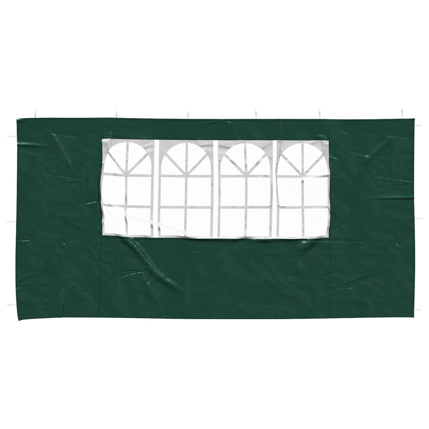 Party Tent Sidewall 2 pcs 400 x 195 cm Green PE and Steel