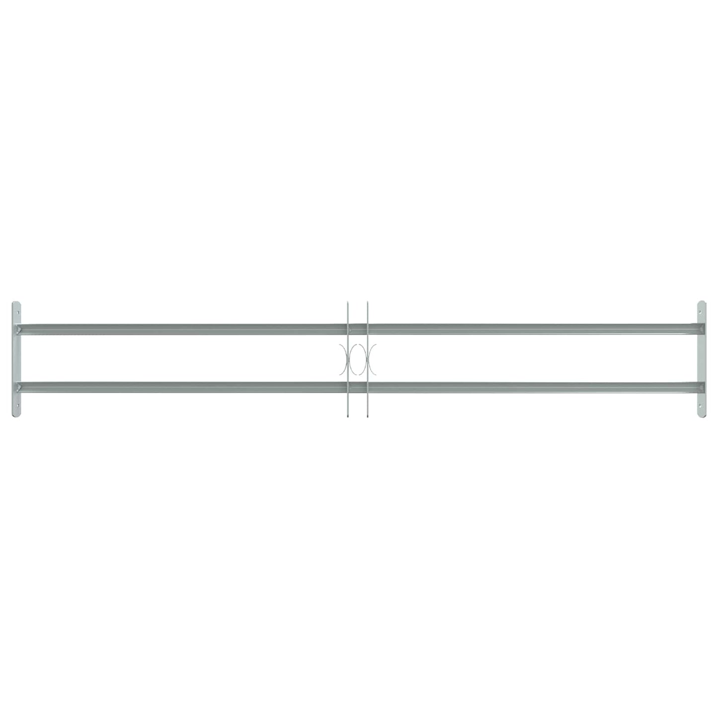 Security Grille for Windows with 2 Crossbars 3 pcs 930-1740 mm