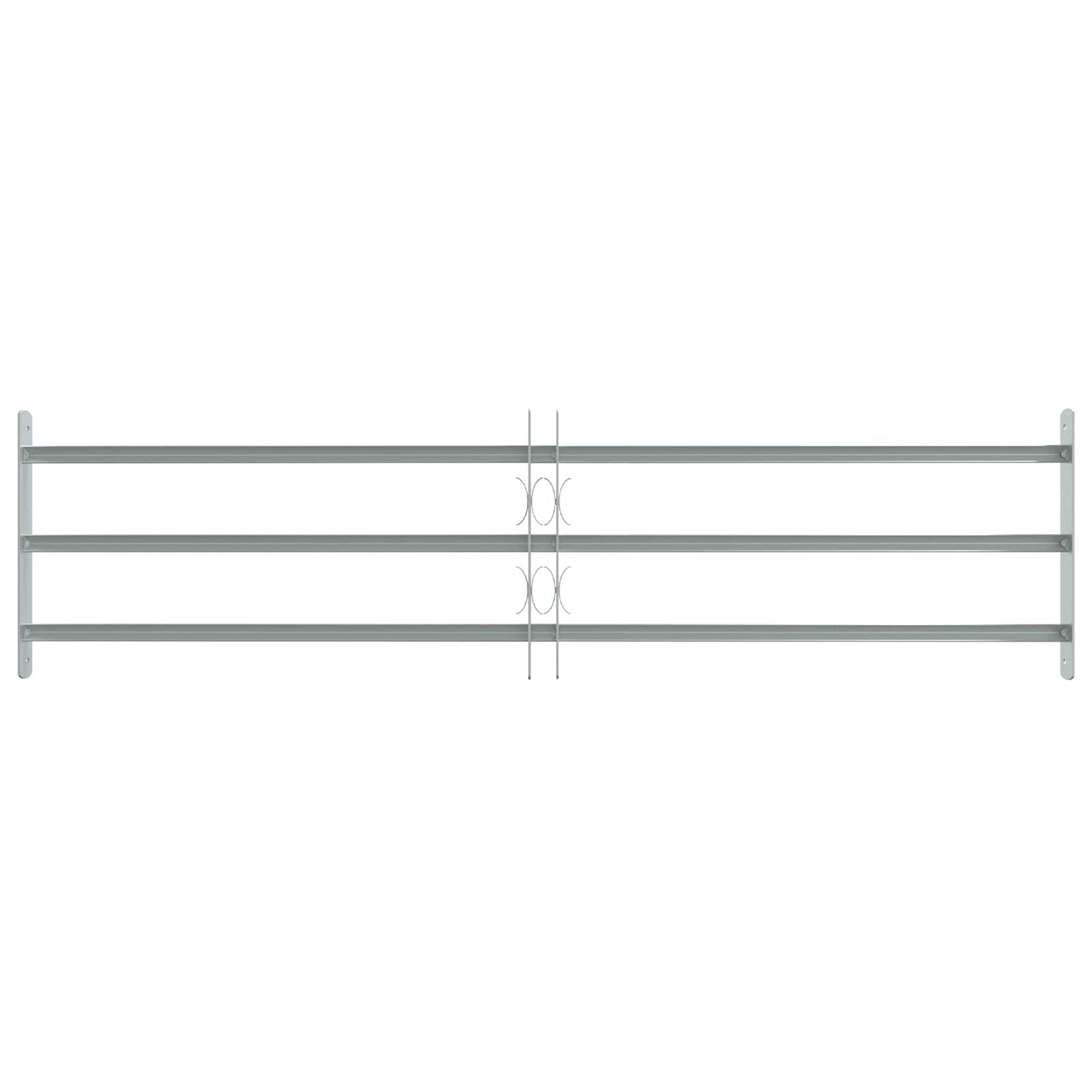 Security Grille for Windows with 3 Crossbars 3 pcs 930-1740 mm