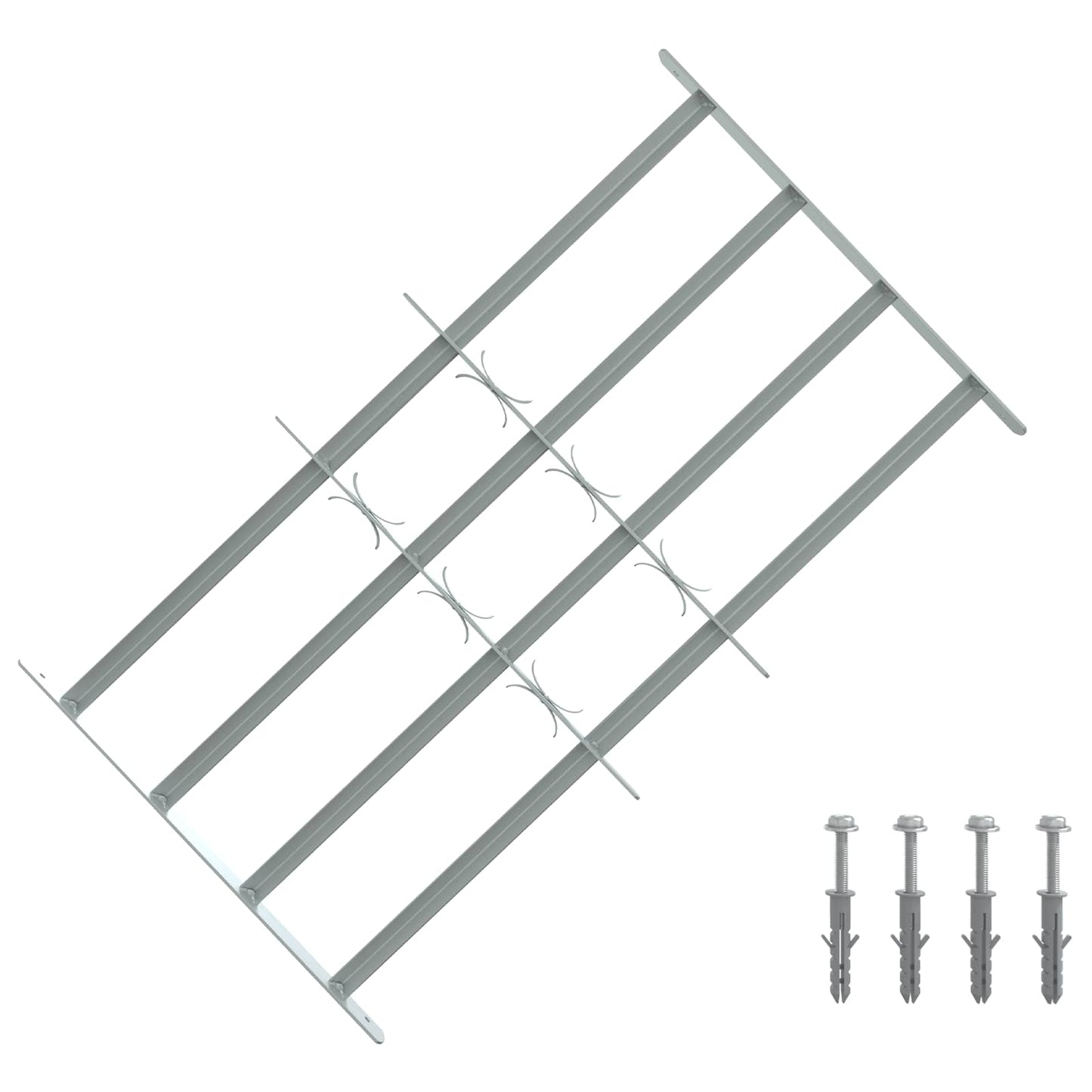 Security Grille for Windows with 4 Crossbars 3 pcs 630-1140 mm