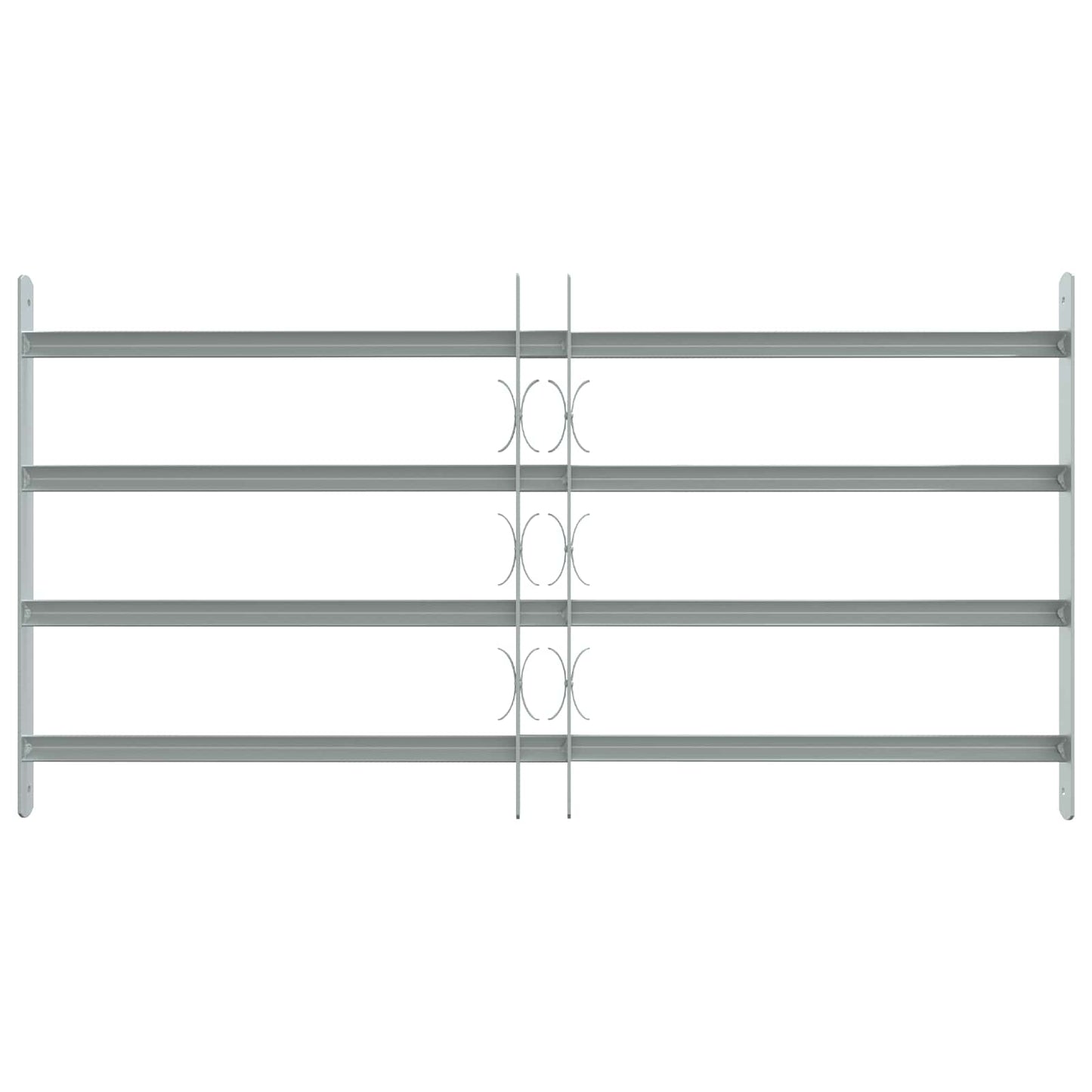 Security Grille for Windows with 4 Crossbars 3 pcs 630-1140 mm