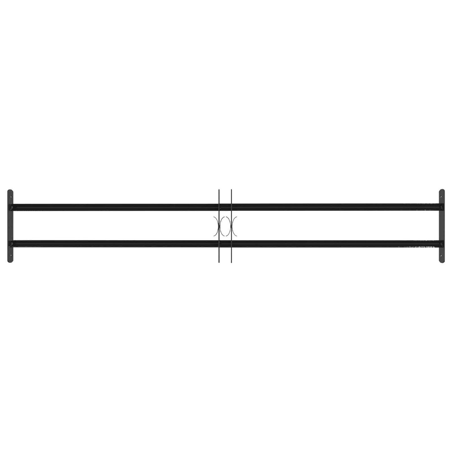 Security Grille for Windows with 2 Crossbars 3 pcs 93-174 cm
